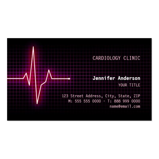 Pulse Heartbeat Cardiology business card (front side)