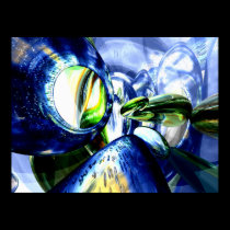 Pulse of Life Abstract Poster posters