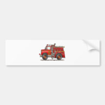 Pumper Rescue Fire Truck Firefighter Bumper Sticker