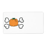 pumpkin and crossbones personalized shipping labels