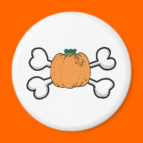 pumpkin and crossbones magnets