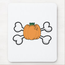 pumpkin and crossbones mousepads