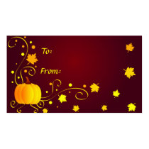 Pumpkin and leaves - Gifttag business cards by cycreation Pumpkin and leaves - Gifttag business cards