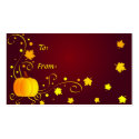 Pumpkin and leaves - Gifttag profilecard
