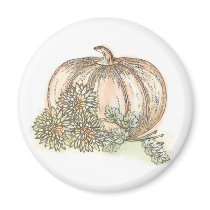 Pumpkin and Mums magnets