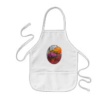 Pumpkin and Mums on Steps Apron