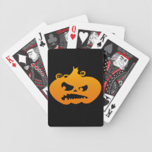 Pumpkin Angry Playing Cards
