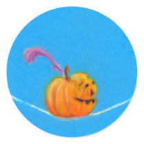 Pumpkin art - fun colorful drawing circus stickers