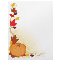 Pumpkin Autumn Border letterhead by mariabellimages Pumpkin Autumn Border letterhead