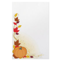 Pumpkin Autumn Border stationery by mariabellimages Pumpkin Autumn Border stationery