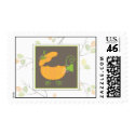 Pumpkin Baby Carriage Postage Stamp stamp