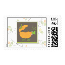 Pumpkin Baby Carriage Postage Stamp