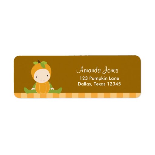 Pumpkin Baby Return Address Labels