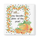 Pumpkin Border - Fall My Favorite Magnet magnets