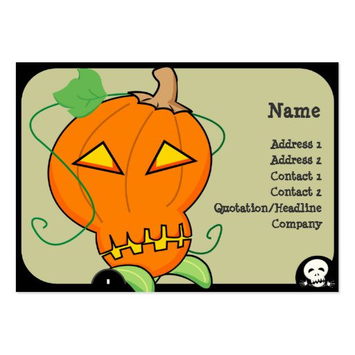 Pumpkin Business Card (front side)