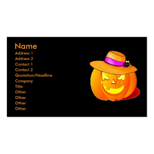 Pumpkin Business Card Template