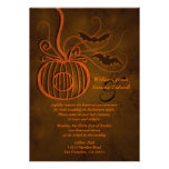 Pumpkin Cage Halloween Wedding Invitation