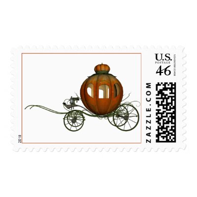 Pumpkin Carriage (2) Postage Stamps