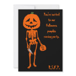 Pumpkin carving Halloween Custom Invites