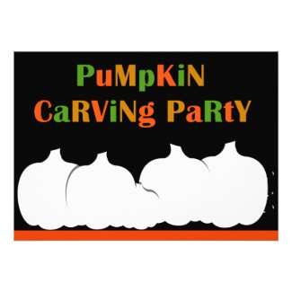 Pumpkin Carving Halloween Party invitation