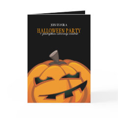 Pumpkin Carving Halloween Party Invitation Card card