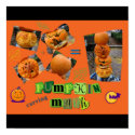 "Pumpkin Carving Math" Poster posters