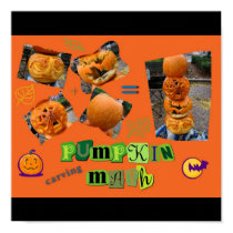 "Pumpkin Carving Math" Poster posters