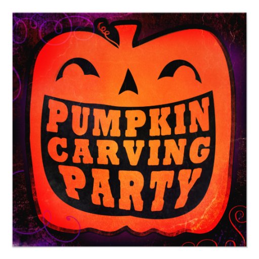 Pumpkin Carving Party Invitations