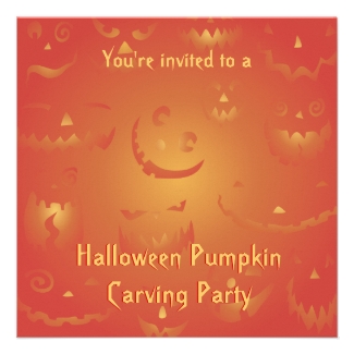 Pumpkin Carving Party Invitations