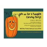 Pumpkin Carving Party Postcards
