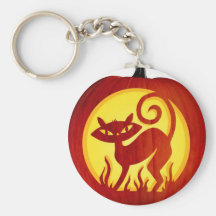 Pumpkin Cat Keychains