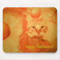 Pumpkin Cat Mousepad