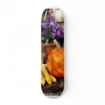 Pumpkin, Corn and Asters Skate Board Deck
