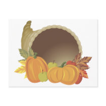 Pumpkin Cornucopia postcards