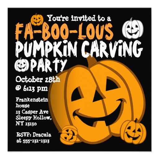 Pumpkin Craving Halloween Party Invitation