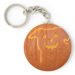 Pumpkin Dog Keychain