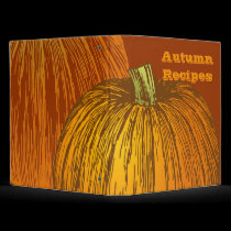Pumpkin Drawing Customizable Binder