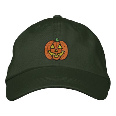 Pumpkin embroidered hats