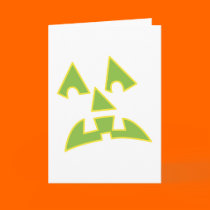pumpkin eyes jack-o-lantern face cards