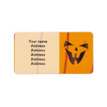 Pumpkin Face Address Label