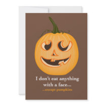 Pumpkin Face - Invitation by VegansAreCute Pumpkin Face - Invitation