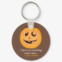 Pumpkin Face - Key Chain keychains by VegansAreCute Pumpkin Face - Key Chain keychains
