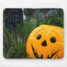 Pumpkin Face Mouse Pads