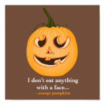 Pumpkin Face - Print by VegansAreCute Pumpkin Face - Print
