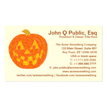 Pumpkin Farm Halloween Event Planner Business Card