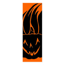 pumpkin flaming Halloween Bookmark business cards
