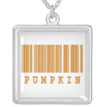 pumpkin funny barcode design custom necklace