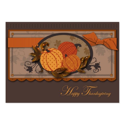 Pumpkin Garden Gift Tag Business Card Templates (front side)