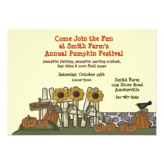Pumpkin Garden Invitation
