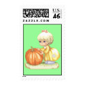 Pumpkin Girl Stamp stamp